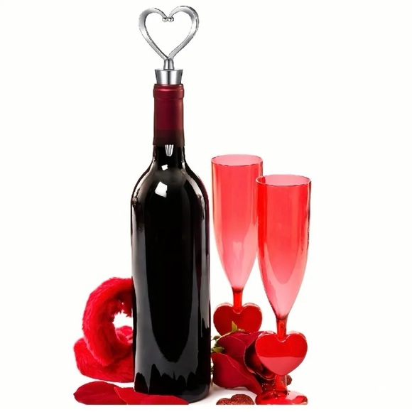 NWT 1 Heart Wine Stopper - Picture 3 of 4